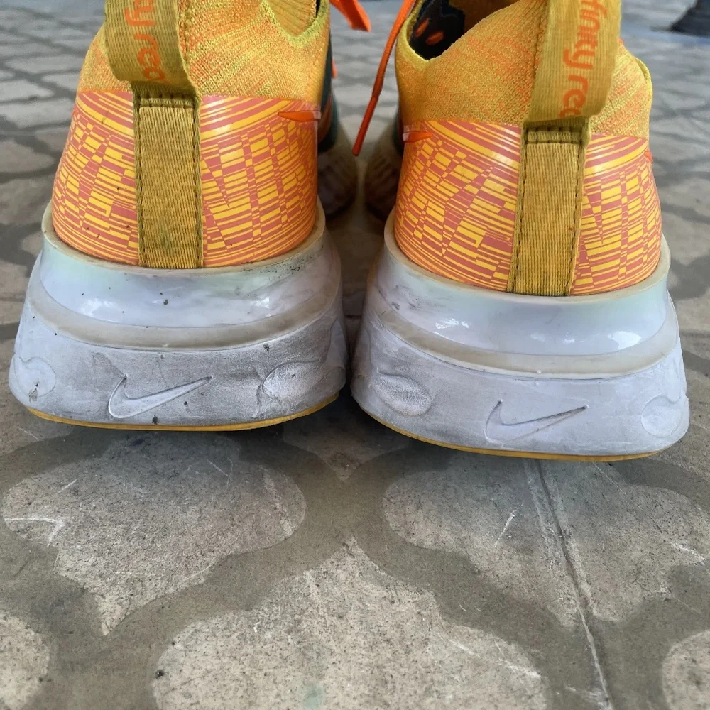 Nike React Infinity Run Flyknit CU1443-481 in Blue and Orange - Picture 3 of 5